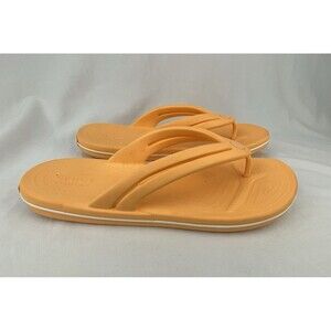 CROCS Fiip Flops Womens Size 9 Crocband Sandals Orange Sorbet
